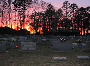 Cemetery at Sunset